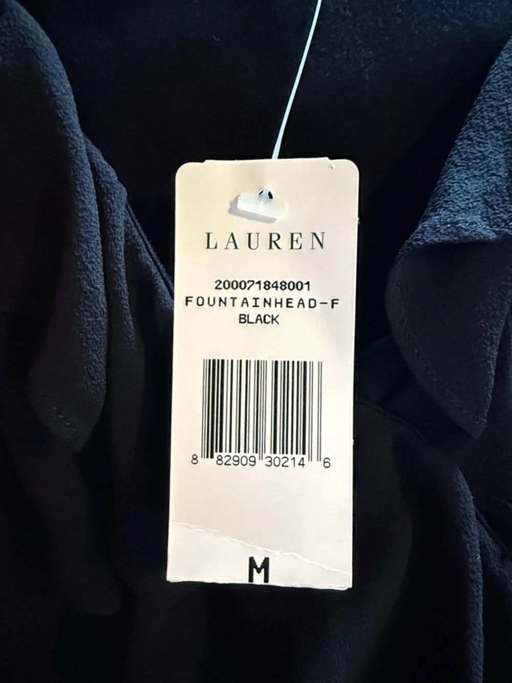 Lauren Ralph Lauren Black Ruffle V-Neck Sleeveless Top - Picture 2 of 3